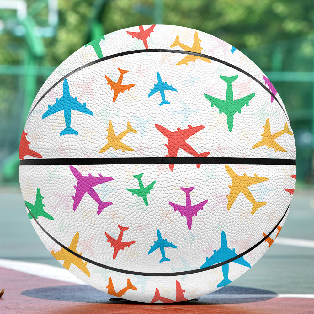Cheerful Seamless Airplanes Designed Basketball