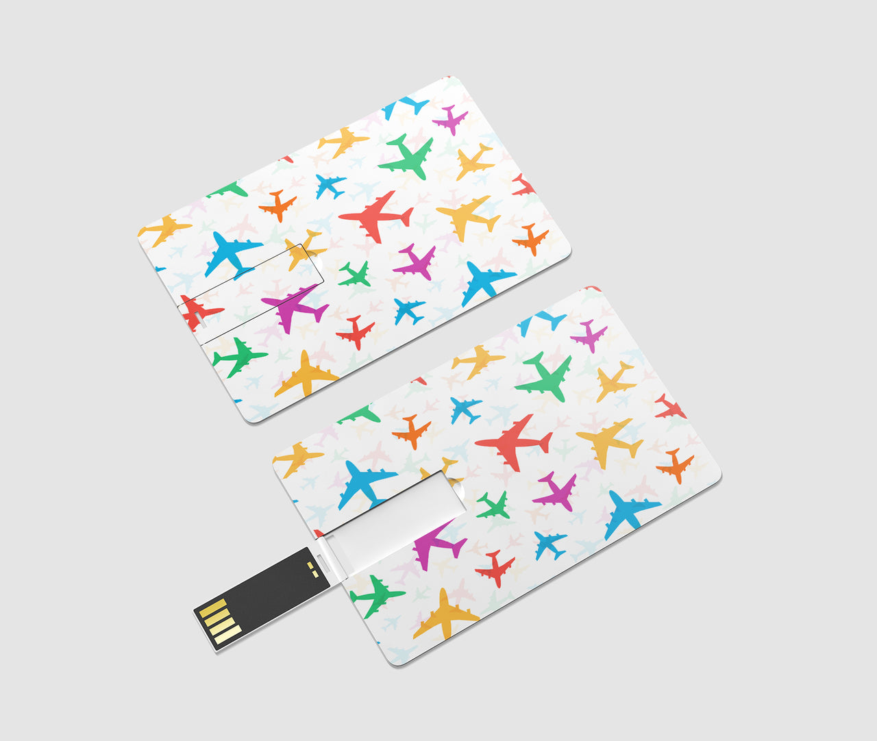 Cheerful Seamless Airplanes Designed USB Cards