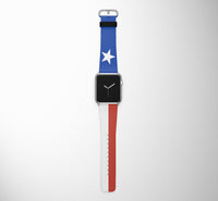 Thumbnail for Chile Flag Designed Leather Apple Watch Straps