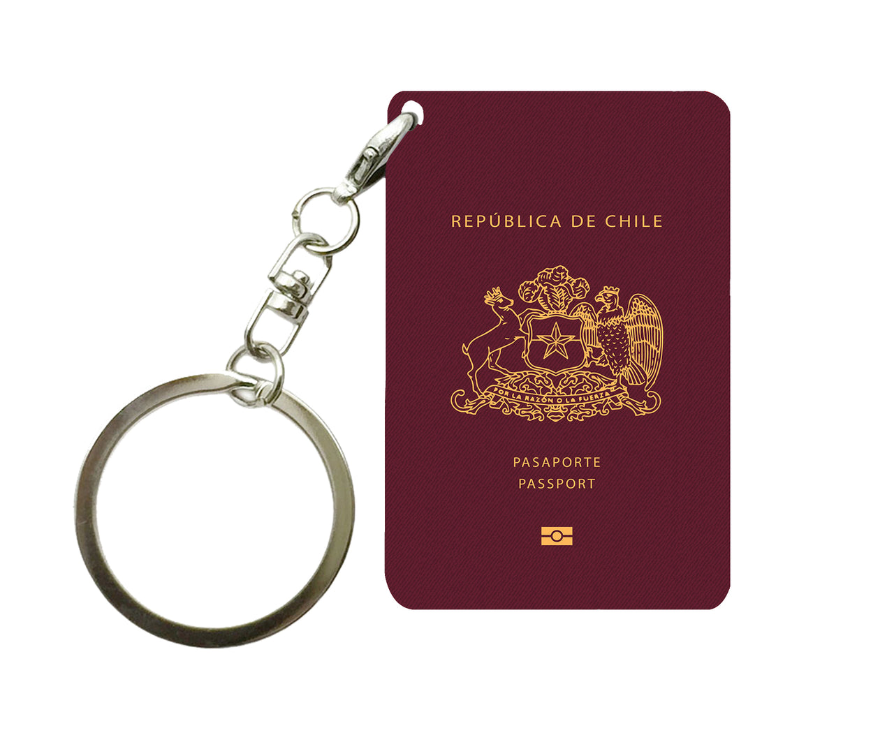 Chile Passport Designed Key Chains