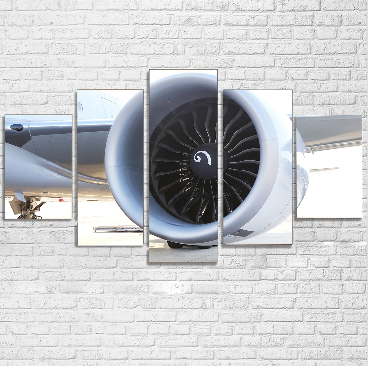 Close Up to Boeing 777 Engine Printed Multiple Canvas Poster Aviation Shop 
