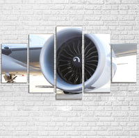 Thumbnail for Close Up to Boeing 777 Engine Printed Multiple Canvas Poster Aviation Shop 