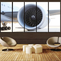 Thumbnail for Close Up to Boeing 777 Engine Printed Canvas Prints (5 Pieces) Aviation Shop 