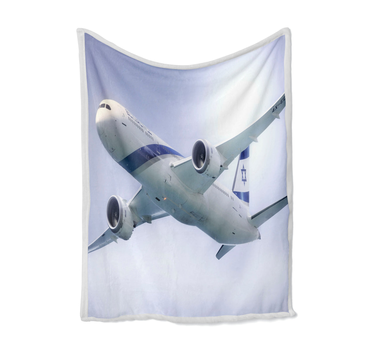 Close up to Israel Airways (El-al) Boeing 787 Designed Bed Blankets & Covers