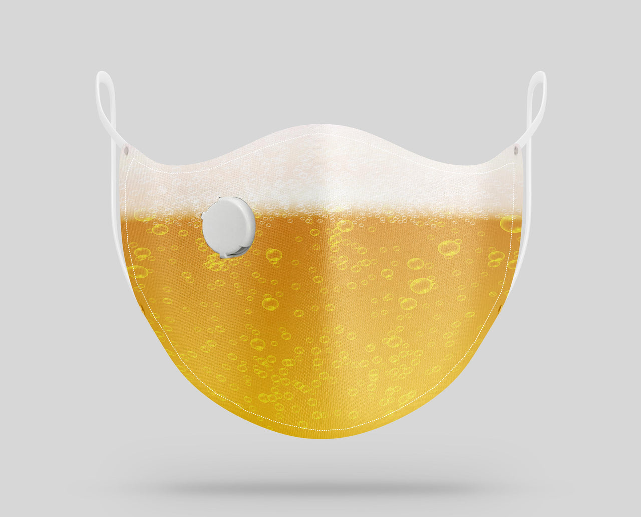 Close up with Beer Foams & Bubbles Designed Face Masks