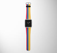 Thumbnail for Colombia Flag Designed Leather Apple Watch Straps