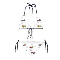 Thumbnail for Colorful Cartoon Planes Designed Triangle Bikini