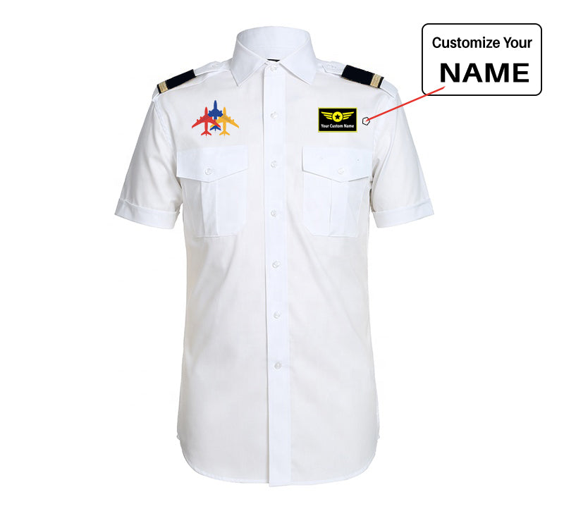 Customisable Colourful 3 Airplanes Shirt - view 7