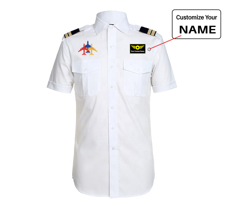 Customisable Colourful 3 Airplanes Shirt - view 5