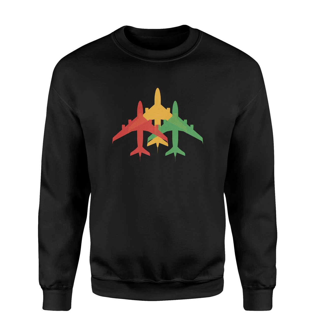Colourful 3 Airplanes Designed Sweatshirts