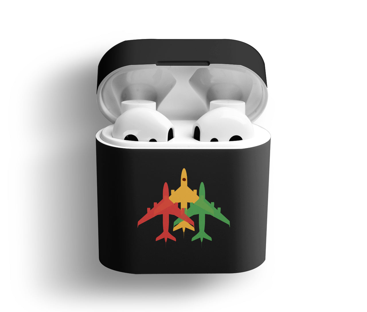 Colourful 3 Airplanes Designed AirPods Cases