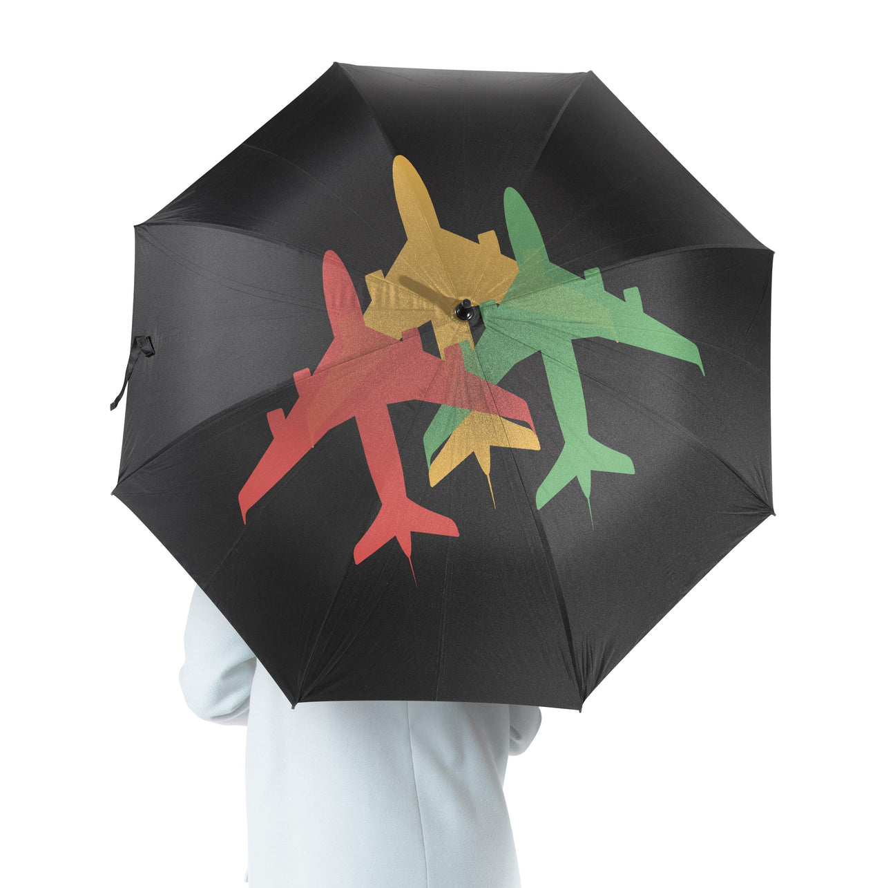 Colourful 3 Airplanes Designed Umbrella