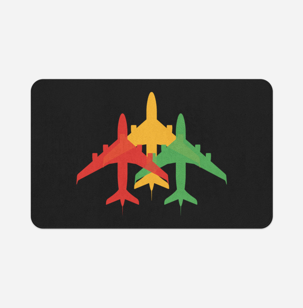 Colourful 3 Airplanes Designed Bath Mats
