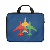 Thumbnail for Colourful 3 Airplanes Designed Laptop & Tablet Bags