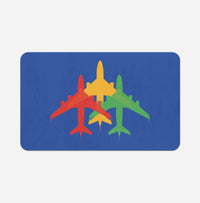 Thumbnail for Colourful 3 Airplanes Designed Bath Mats