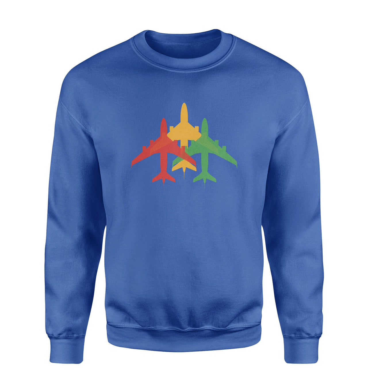 Colourful 3 Airplanes Designed Sweatshirts