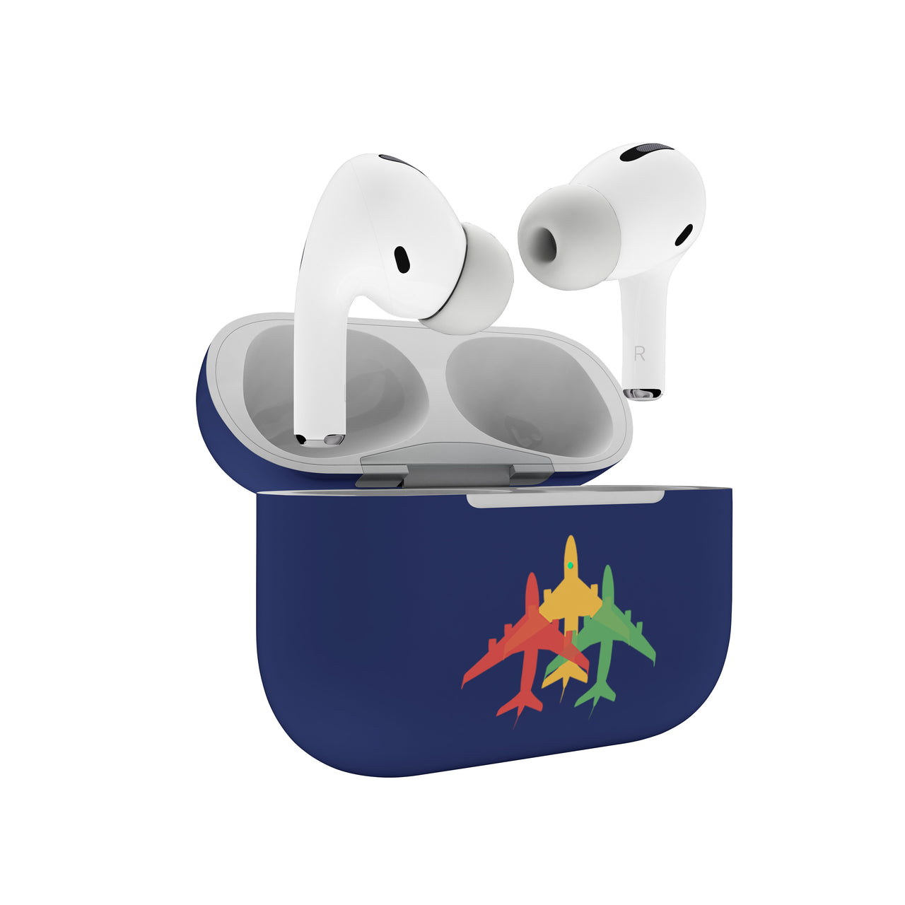 Colourful 3 Airplanes Designed AirPods  Cases