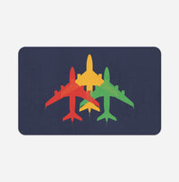 Thumbnail for Colourful 3 Airplanes Designed Bath Mats