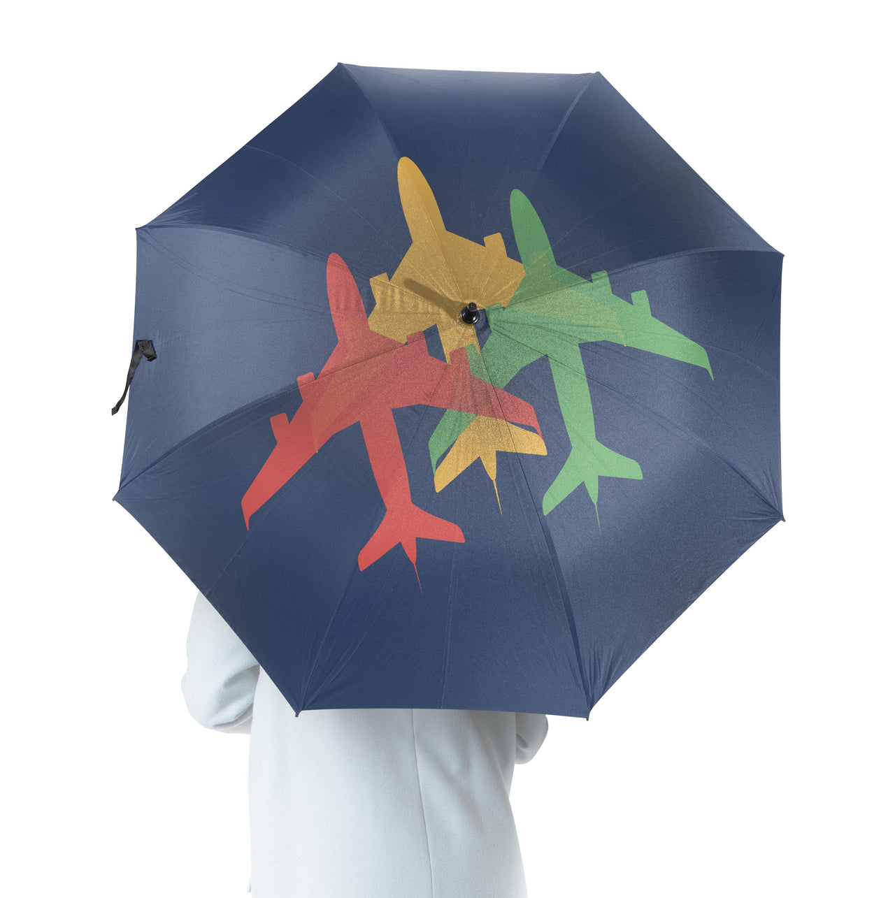 Colourful 3 Airplanes Designed Umbrella