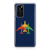 Thumbnail for Colourful 3 Airplanes Designed Huawei Cases