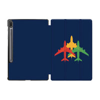Thumbnail for Colourful 3 Airplanes Designed Samsung Tablet Cases