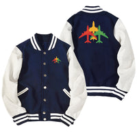 Thumbnail for Colourful 3 Airplanes Designed Baseball Style Jackets