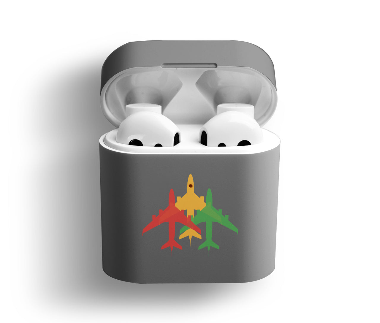 Colourful 3 Airplanes Designed AirPods Cases