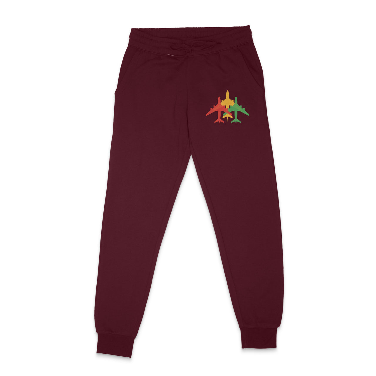 Colourful 3 Airplanes Designed Sweatpants