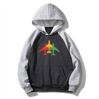 Thumbnail for Colourful 3 Airplanes Designed Colourful Hoodies