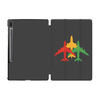 Thumbnail for Colourful 3 Airplanes Designed Samsung Tablet Cases