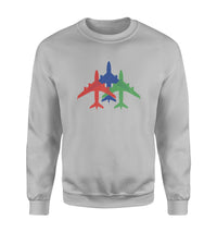 Thumbnail for Colourful 3 Airplanes Designed Sweatshirts