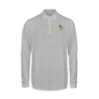Thumbnail for Colourful 3 Airplanes Designed Long Sleeve Polo T-Shirts