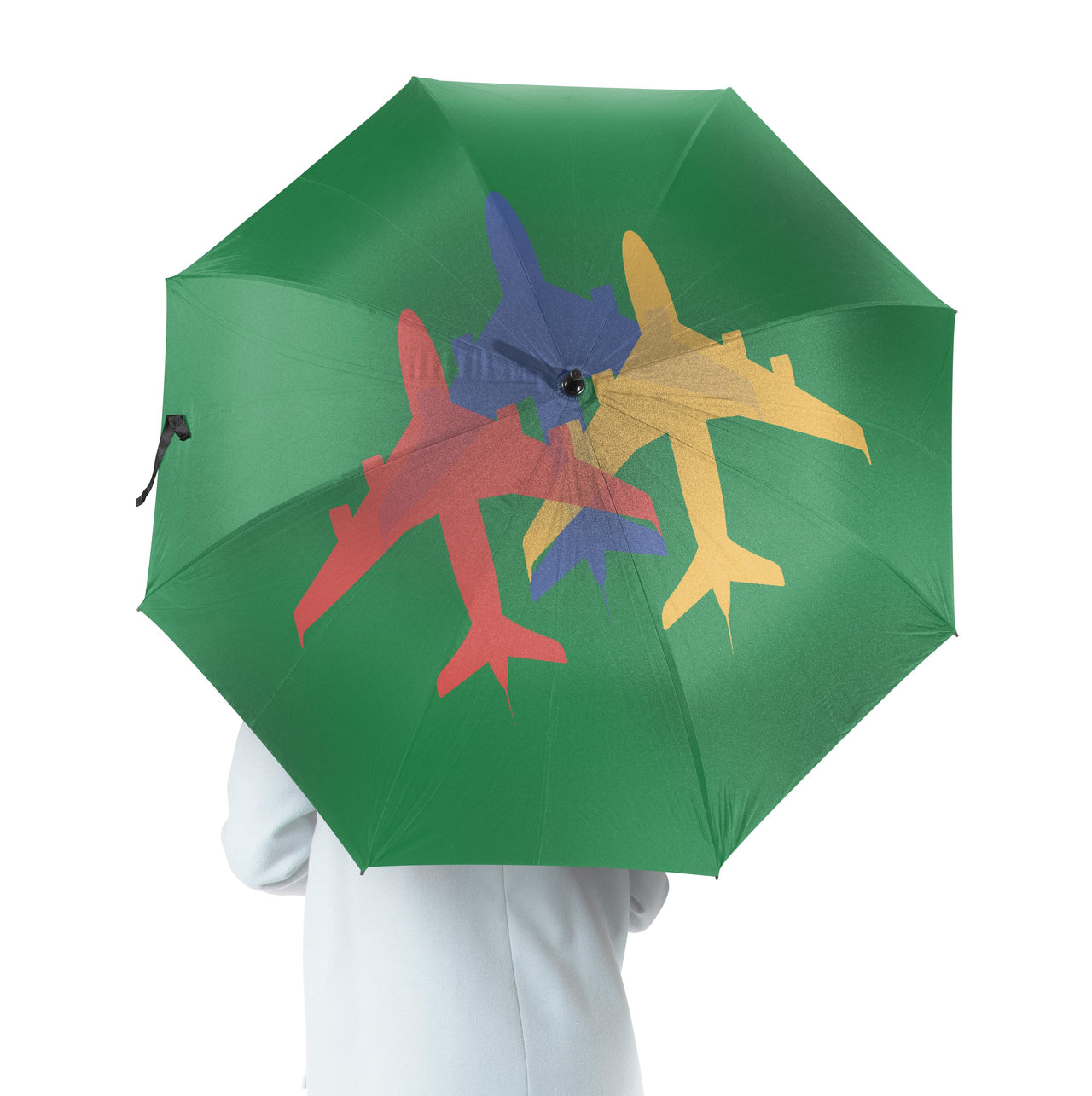 Colourful 3 Airplanes Designed Umbrella