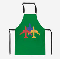 Thumbnail for Colourful 3 Airplanes Designed Kitchen Aprons