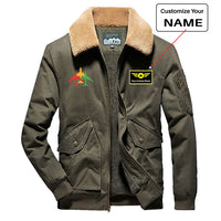 Thumbnail for Colourful 3 Airplanes Designed Thick Bomber Jackets