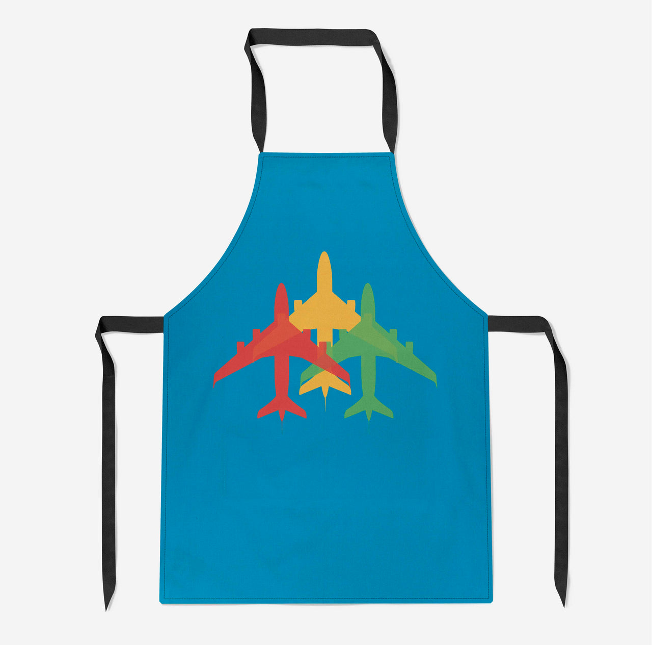 Colourful 3 Airplanes Designed Kitchen Aprons