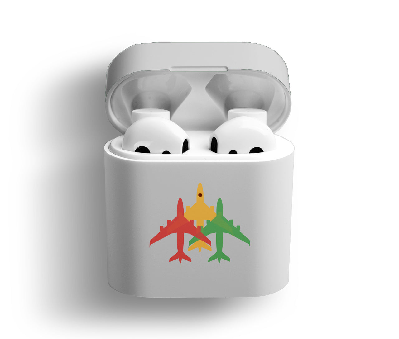 Colourful 3 Airplanes Designed AirPods Cases