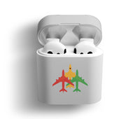 Thumbnail for Colourful 3 Airplanes Designed AirPods Cases