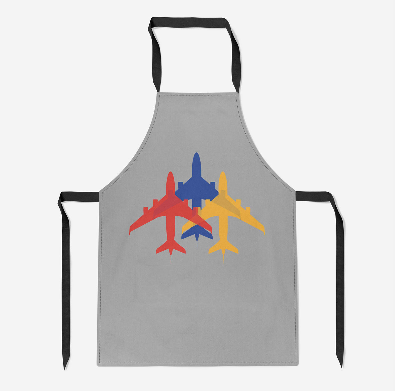 Colourful 3 Airplanes Designed Kitchen Aprons