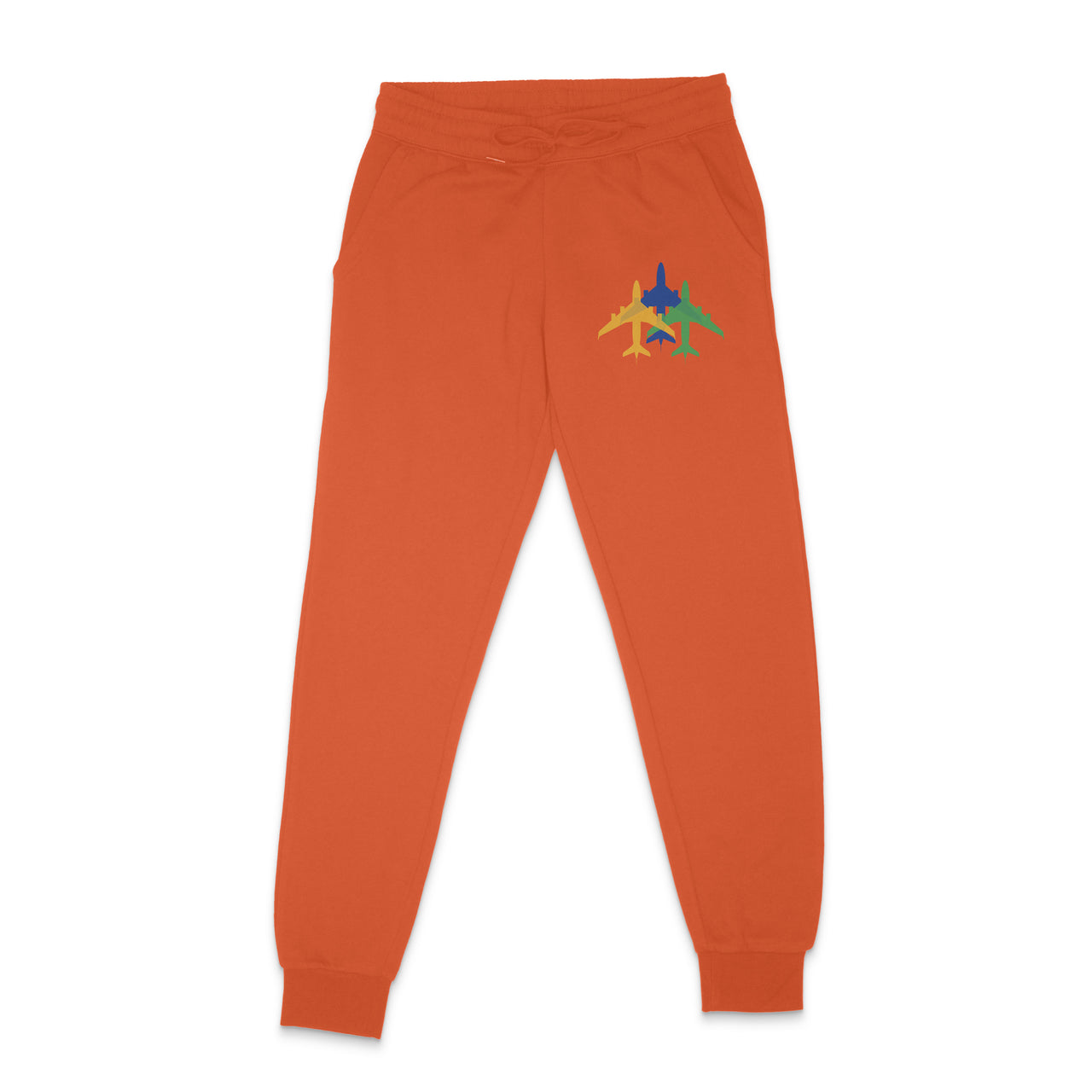 Colourful 3 Airplanes Designed Sweatpants