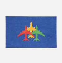 Thumbnail for Colourful 3 Airplanes Designed Door Mats