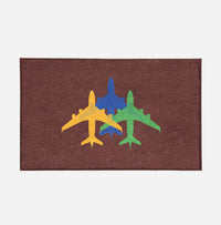 Thumbnail for Colourful 3 Airplanes Designed Door Mats