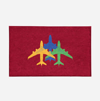 Thumbnail for Colourful 3 Airplanes Designed Door Mats