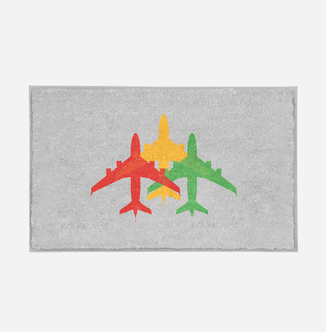 Colourful 3 Airplanes Designed Door Mats