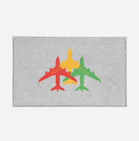 Thumbnail for Colourful 3 Airplanes Designed Door Mats