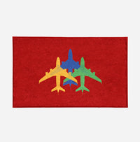 Thumbnail for Colourful 3 Airplanes Designed Door Mats