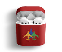 Thumbnail for Colourful 3 Airplanes Designed AirPods Cases