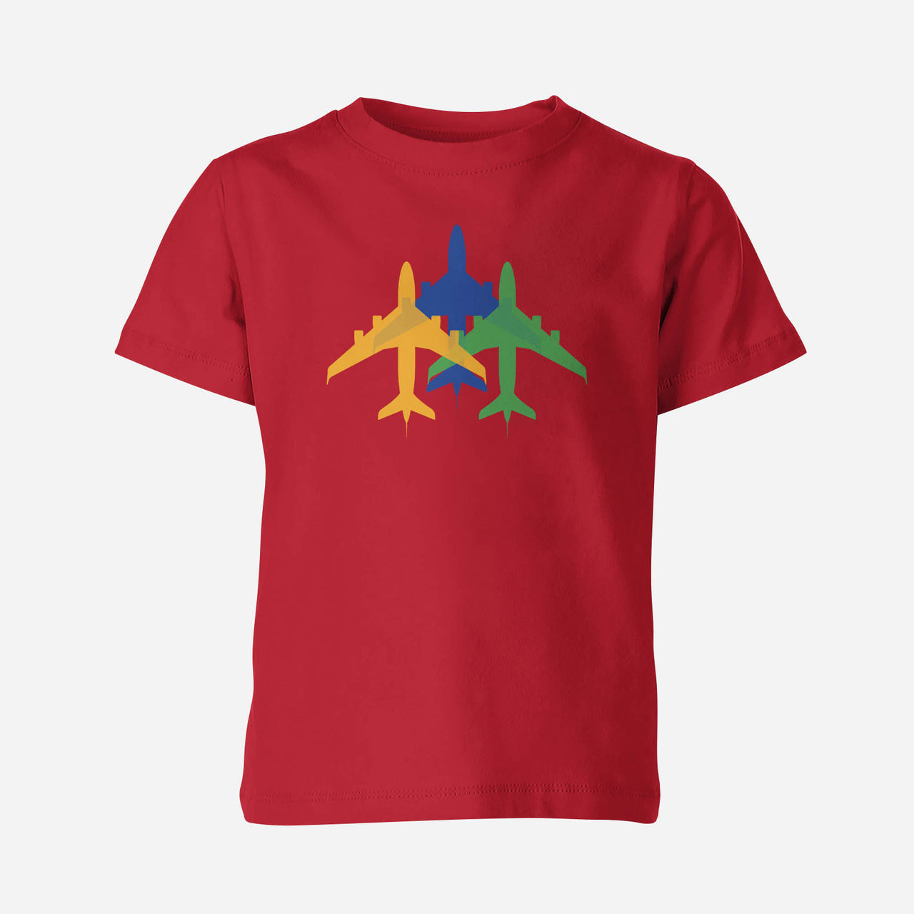 Colourful 3 Airplanes Designed Children T-Shirts