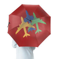 Thumbnail for Colourful 3 Airplanes Designed Umbrella