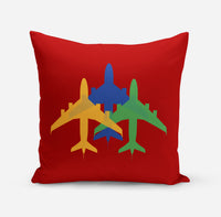 Thumbnail for Colourful 3 Airplanes Designed Pillows